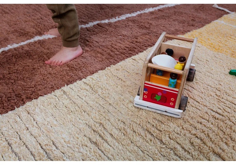 Bavlnený behúň v béžovo-tehlovej farbe 80x230 cm Duetto Toffee – Lorena Canals