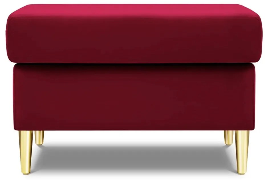 Červená zamatová podnožka Kyoto – Cosmopolitan Design