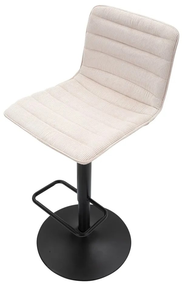 Bielo-čierna barová stolička s nastaviteľnou výškou (výška sedadla 61 cm) Malia – Mauro Ferretti