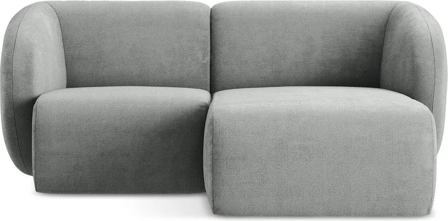 Sivá ženilková rohová pohovka (pravý roh/s leňoškou) Lani – Makamii