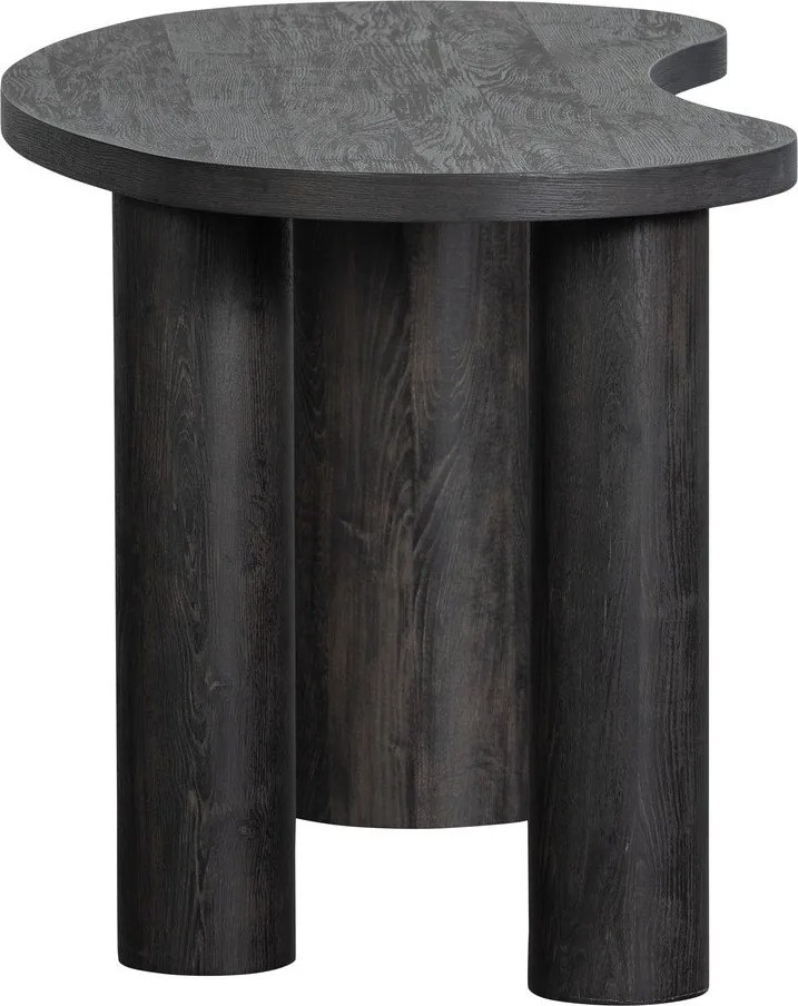 Tmavohnedý konzolový stolík v dekore borovice 70x150 cm Maan – WOOOD