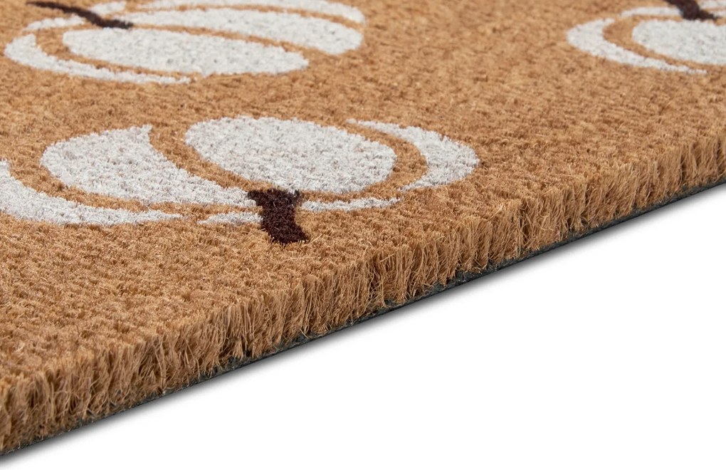 Hanse Home, DOPREDAJ: 45x75 cm Rohožka Halloween bílé dýně 105676 - na ven i na doma, 45x75, biela, chodba / predsieň