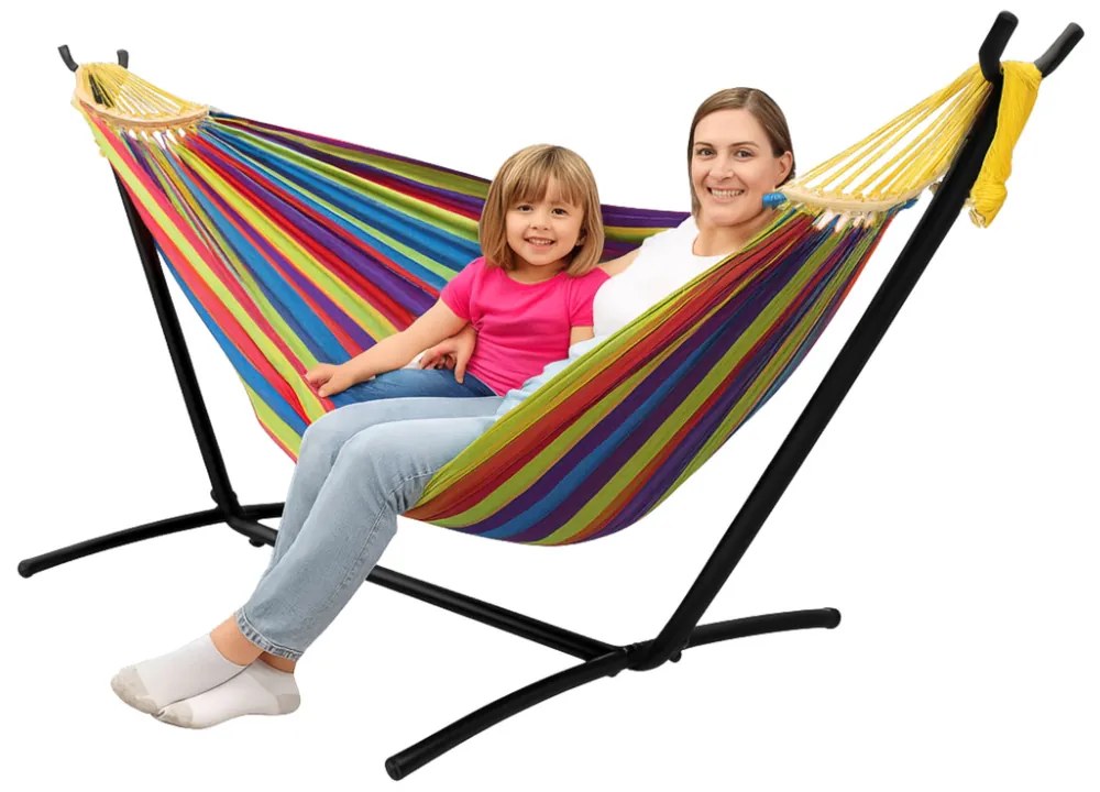 LEAN Hojdacia sieť so stojanom 200x120cm - Farebná