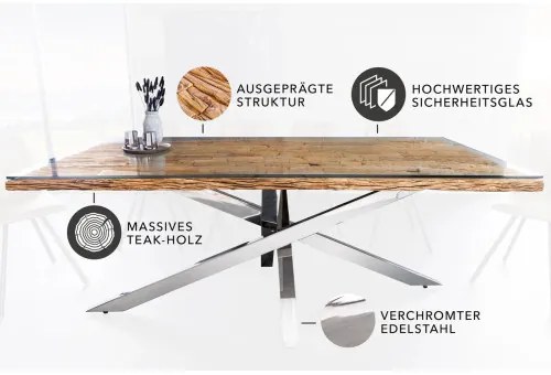 Jedálenský stôl Barracuda 43625 220x100cm Masív drevo Teak  - Komfort-nábytok