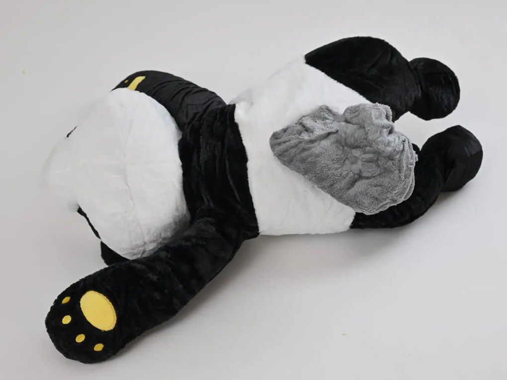 Plyšová PANDA s detskou dekou vo vnútri, čiernobiela