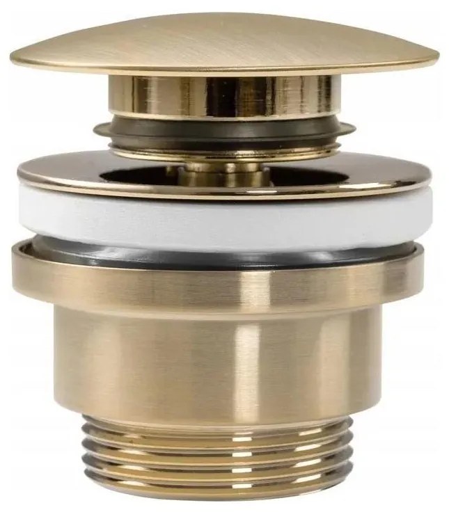 REA-A8585 - Umyvadlový odtok CLICK-CLACK, priemer 6,4 cm, brúsené zlato