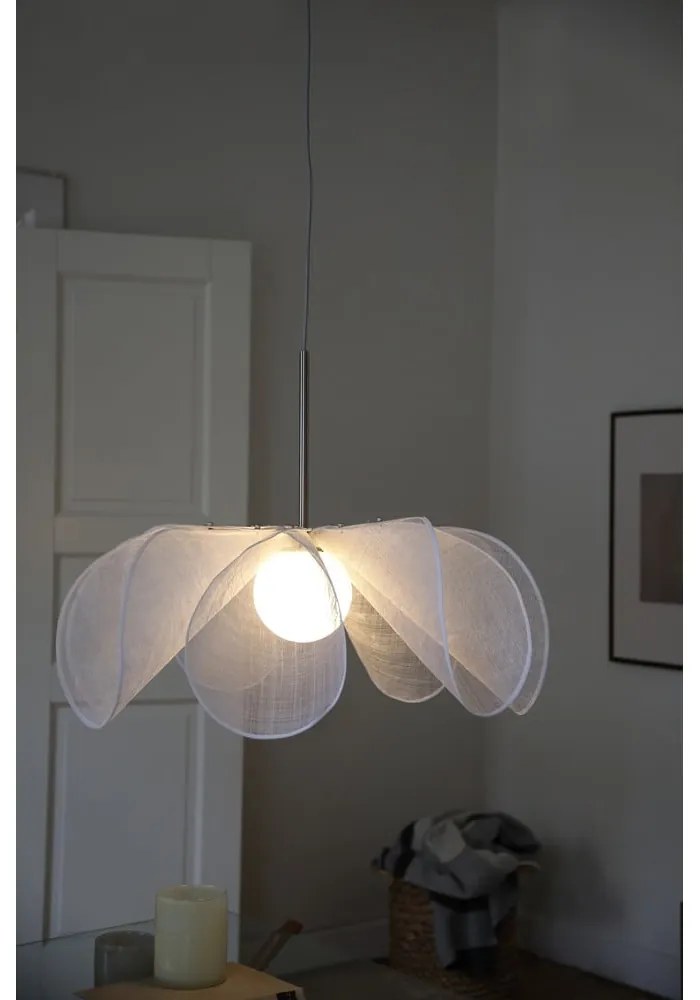 Biele závesné svietidlo so skleneným tienidlom ø 75 cm Styrka – Markslöjd