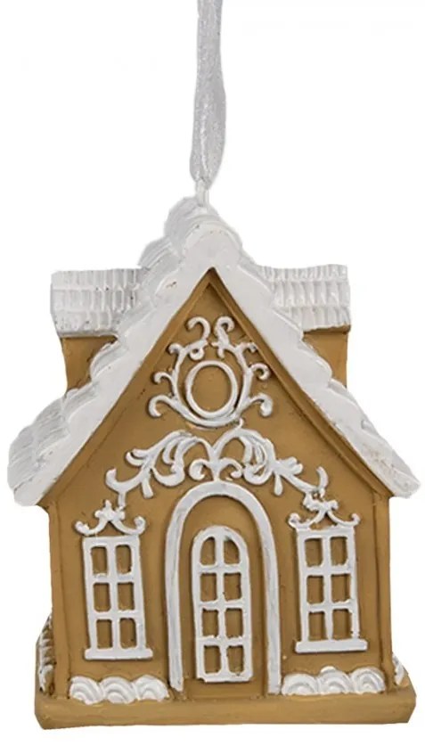 Závesná vianočná ozdoba perníková chalúpka Gingerbread House - 6*4*7 cm