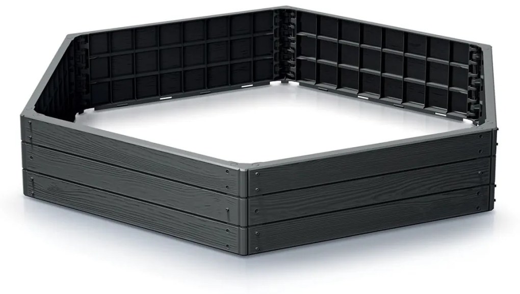 Vyvýšený záhon BASE WOODY 148 cm antracit