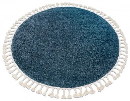 Kusový koberec Berber 9000 blue kruh, 120x120 (priemer) kruh, modrá, obývacia izba, Dywany Łuszczów