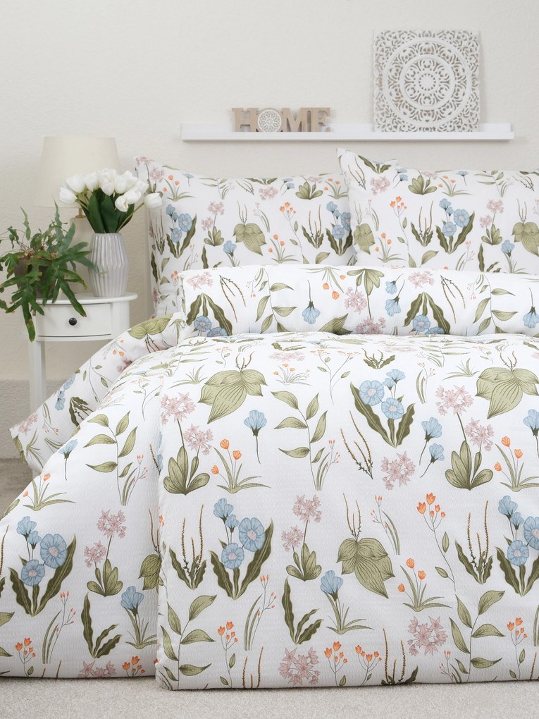 Francúzske krepové obliečky Renforcé - Carlotta biela