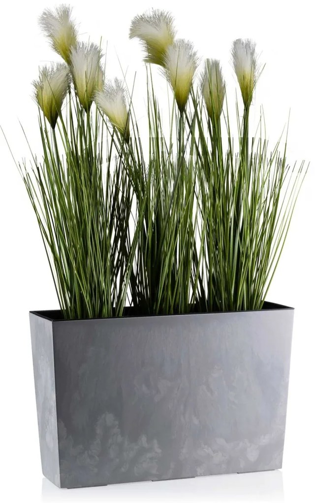 Truhlík s vkladom Bloom sivý betón