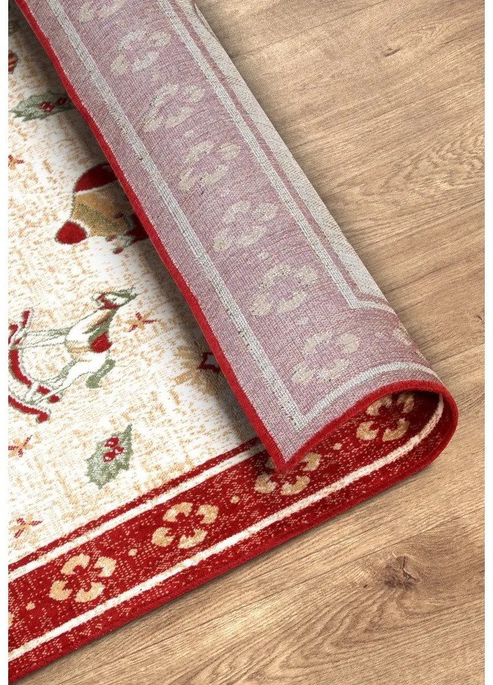 Červený behúň s vianočným motívom s prímesou bavlny 80x200 cm Toy's Delight Red Christmas – Villeroy&amp;Boch