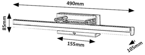 Rabalux 75016 - LED Stmievateľné dotykové osvetlenie zrcadla TURGON LED/13W/230V