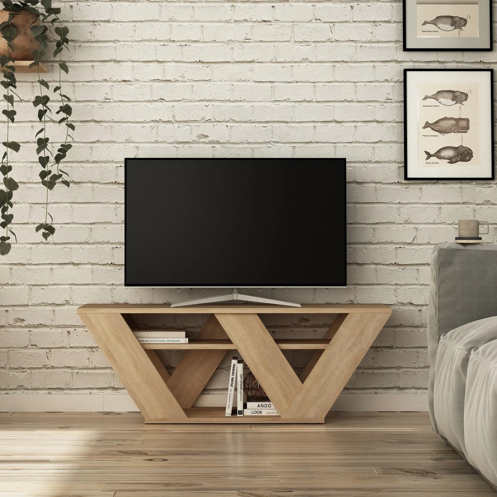 Televizní stolek Houseland Pipralla 110 cm dub přírodní