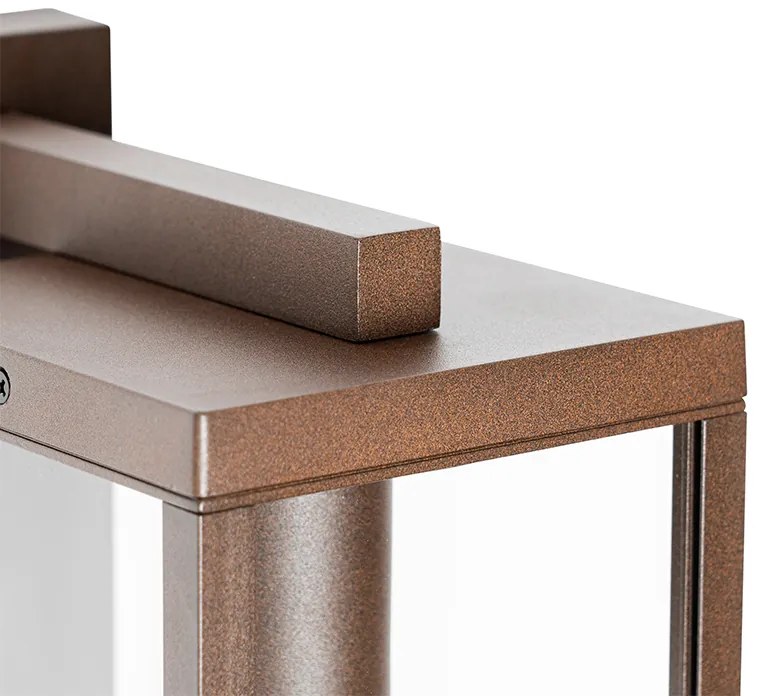 Priemyselná vonkajšia nástenná lampa hrdzavohnedá IP44 - Charlois