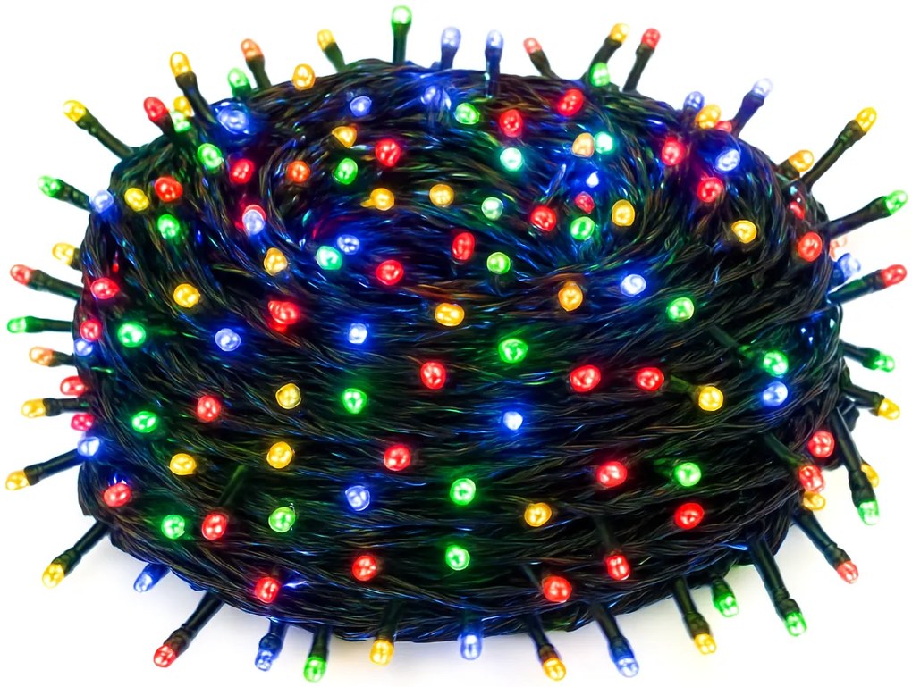 Vianočné svetielka vonkajšie FLASH multicolor 500 LED