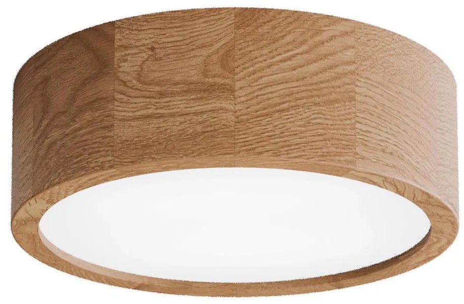 Kúpeľňové stropné svietidlo so senzorom CLEO 2xE27/24W/230V pr. 27,5 cm IP54 dub