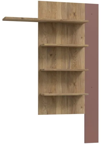 Nástenná polica INAR dub/hnedá