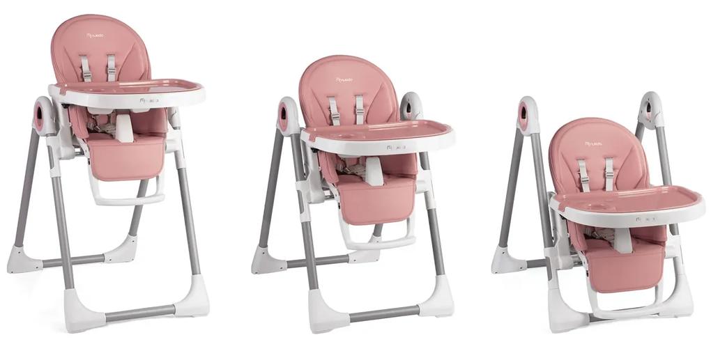 Detská jedálenská stolička, Belo, do 15 kg, Ricokids | ružová