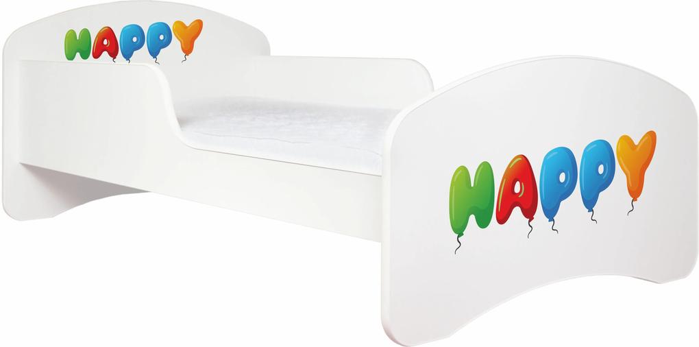 MAXMAX Detská posteľ bez šuplíku 160x80cm HAPPY + matrace ZADARMO!
