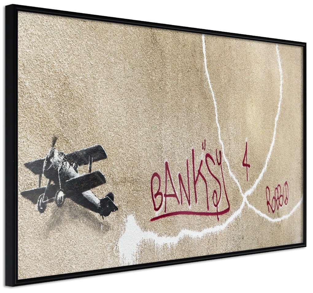 Artgeist Plagát - Biplane [Poster] Veľkosť: 60x40, Verzia: Zlatý rám s passe-partout