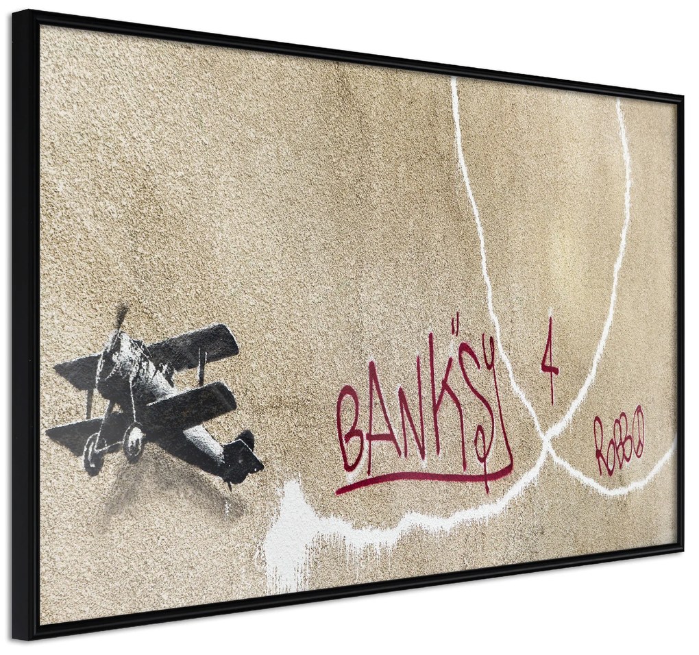 Artgeist Plagát - Biplane [Poster] Veľkosť: 90x60, Verzia: Zlatý rám