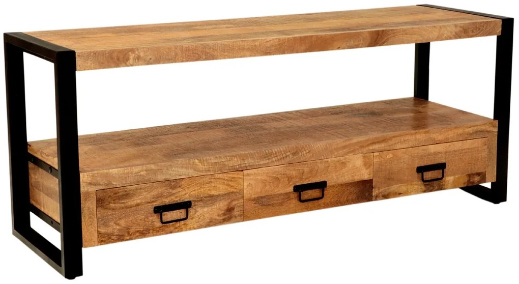 furniture-nabytek.cz - Rustikální tv stolek z dřeva mango 150x60x45