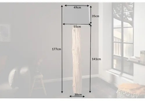 Stojaca lampa 17321 Ø55cm drevo  - Komfort-nábytok