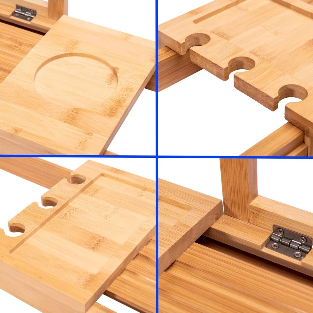 Bambusový stolík do vane Dafne hnedý