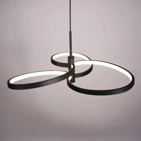 LED luster na lanku RIBBON LED/25W/230V 4000K čierny