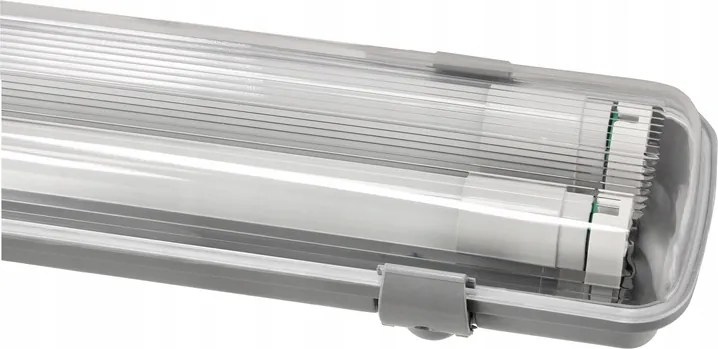 Hermetické svietidlo 120cm lampa + 2x LED trubice vodotesné 6000k studená teplota