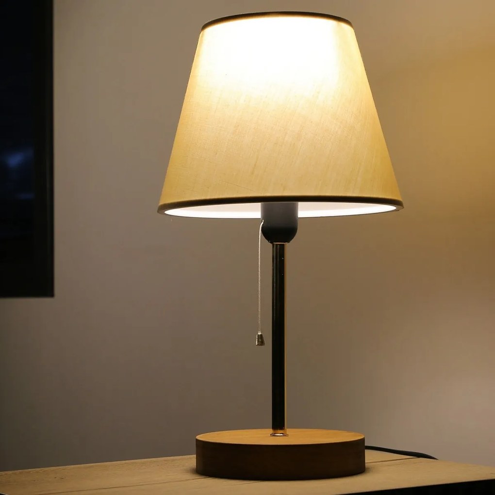 Stolová lampa Shaderos 41 cm béžová