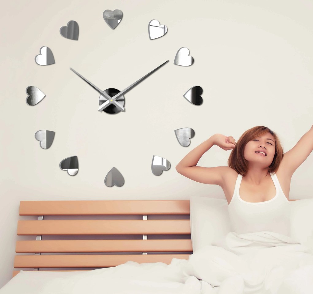 SENTOP | Veľké nástenné hodiny s motívom srdca I SENTOP 12S051 Wall clock HEU- analógové