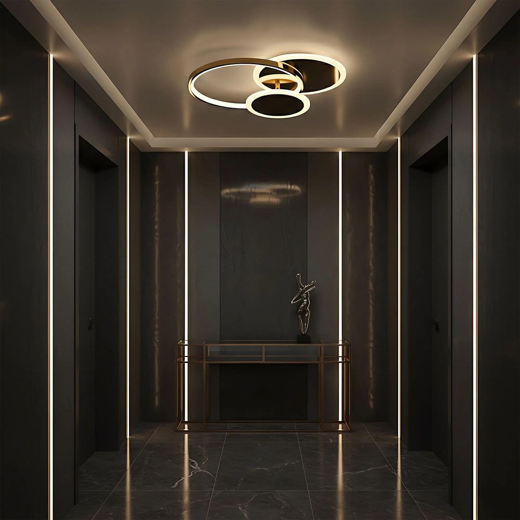 Toolight Toolight, LED stropné svietidlo + diaľkové ovládanie, APP1710-C, zlatá lesklá, OSW-04039