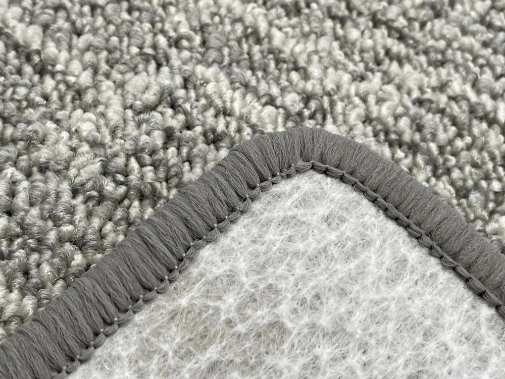 Vopi koberce Kusový koberec Alassio šedý štvorec - 100x100 cm