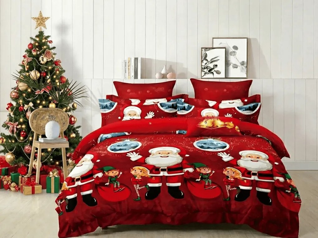 Obliečky z mikrovlákna SANTALAND červené Rozmer obliečky: 70 x 80 cm | 140 x 200 cm