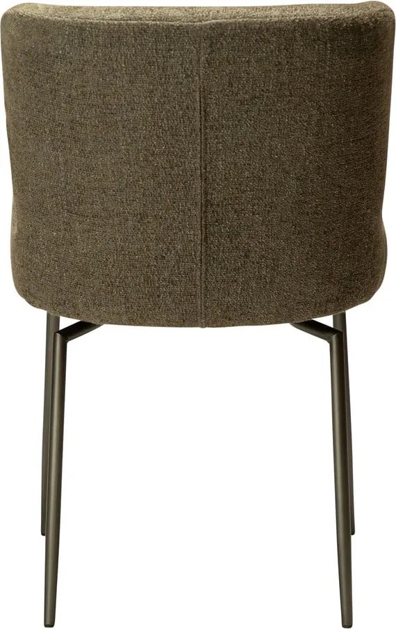 Khaki čalúnená jedálenská stolička Glam – DAN-FORM Denmark
