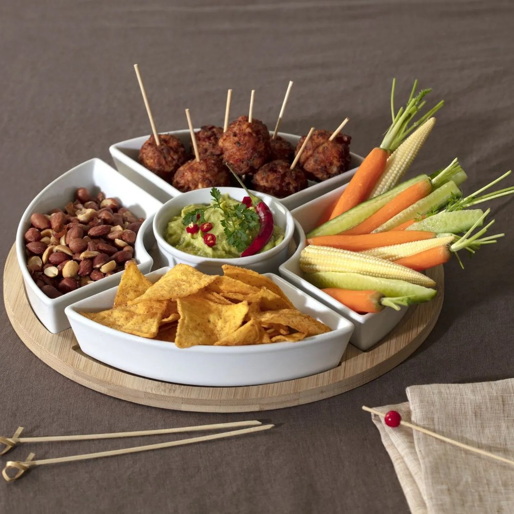 Porcelánová servírovacia miska Circle (fi) 27 cm sada 5ks