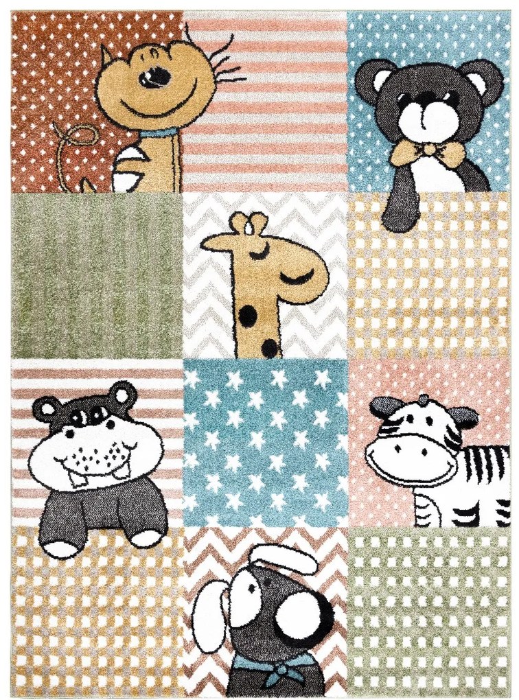 Detský kusový koberec Fun Pets multi, 200x290, viacfarebná, detská izba, Dywany Łuszczów