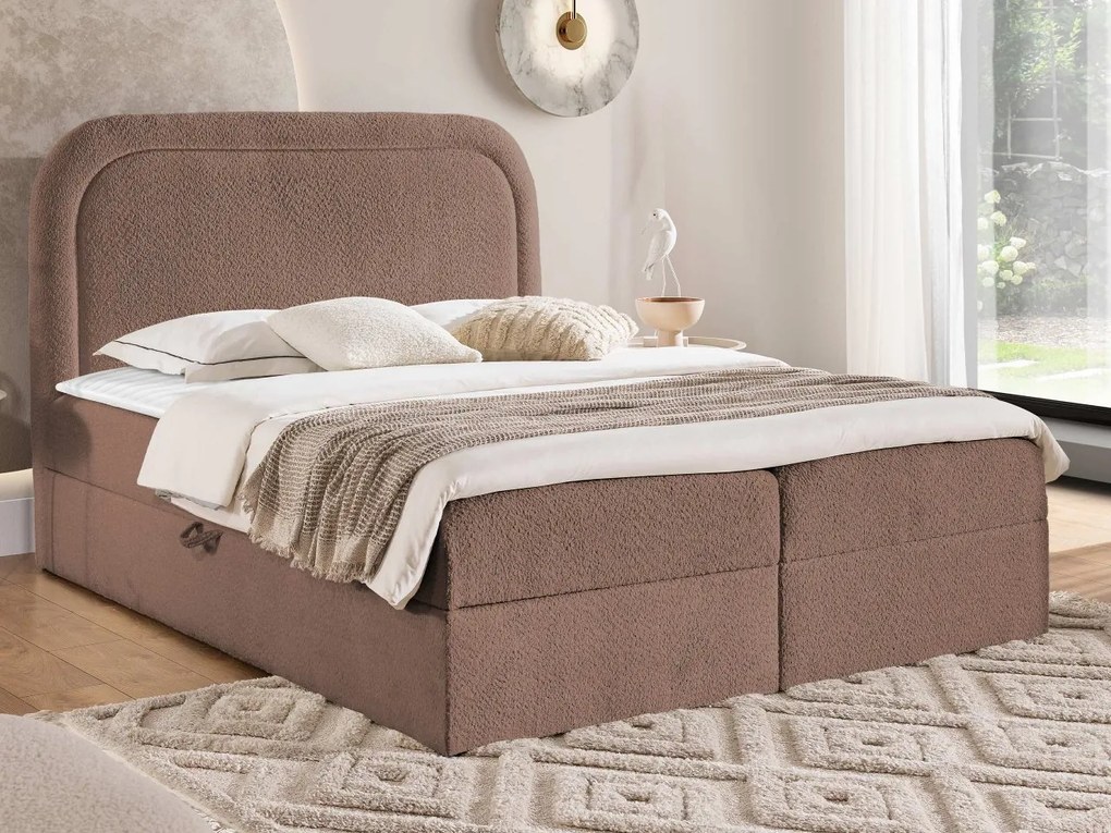 Kontinentálna posteľ Bukirt, Rozmer postele: 180x200, Dostupné poťahy: Coral 45