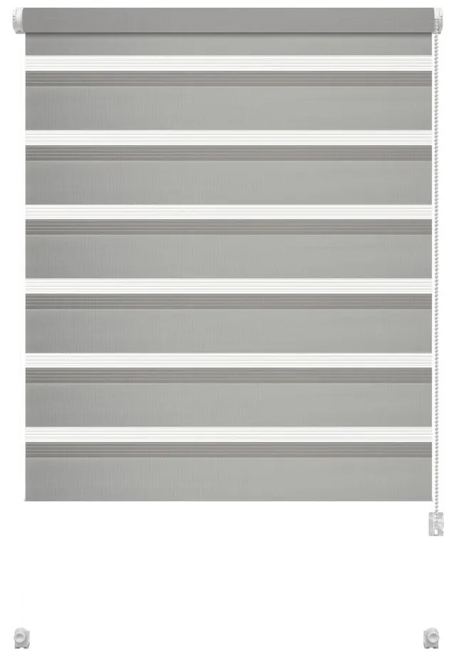 Sivá roleta deň a noc 68x215 cm Zebra – Gardinia