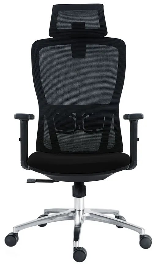 Kancelárska ergonomická stolička Neoseat TASCO — látka, sieť, čierna, nosnosť 150 kg