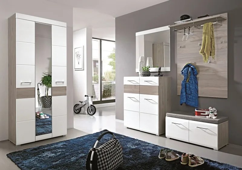 Vešiakový panel Funny, dub strieborný