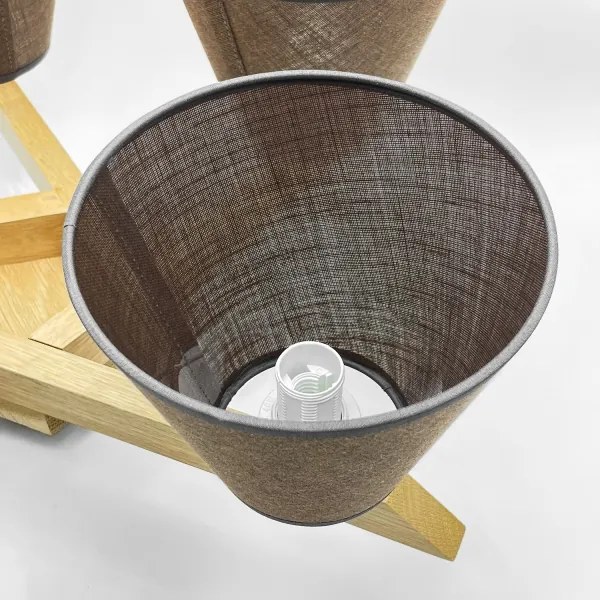 Brilagi - LED  Prisadený luster ANTHONY 5xE14/40W/230V dub/hnedá