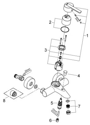 GROHE 32269000 - Vaňová batéria FEEL DN 15 lesklý chróm