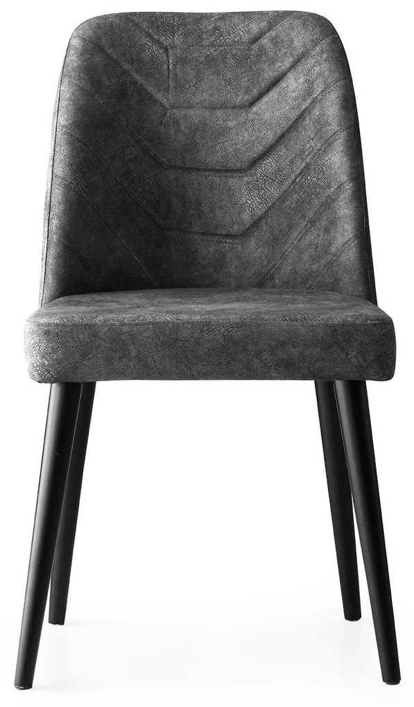 Súprava 4 ks jedálenských stoličiek Dallas z masívu v antracitovej sivej farbe