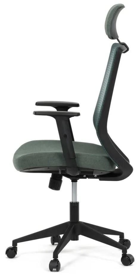 Kancelárska ergonomická stolička SENA — látka, čierna / zelená