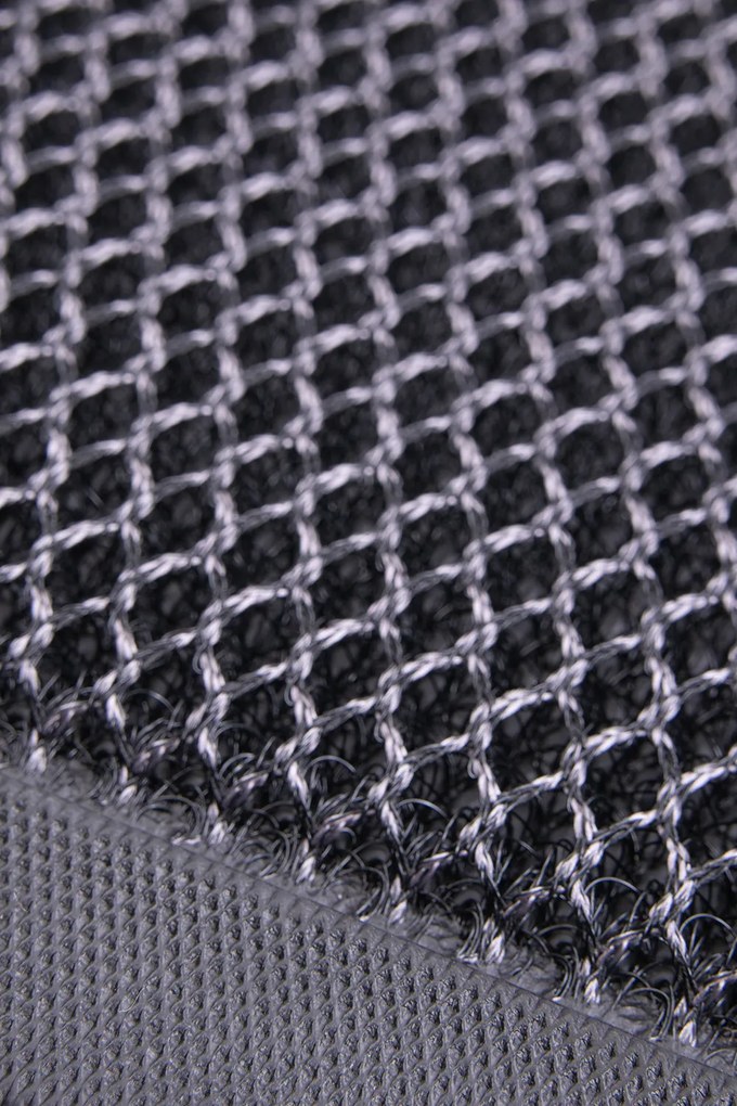 NET 3D ČIERNA A SIVÁ textilná rohožka rozmer: 40x60 cm