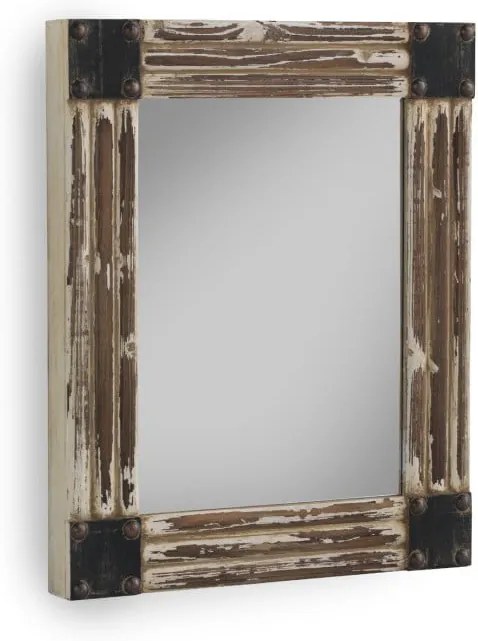 Hnedé nástenné zrkadlo Geese, 60 × 70 cm